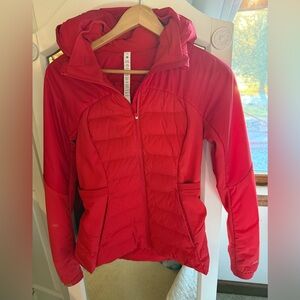 Lululemon Down for it all jacket Women's 8 Medium Grenadine ? Red Jacket NWOT